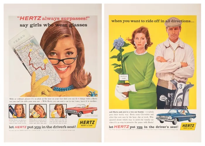 Framed Print : Hertz Rental Car Posters Framed Print : Hertz Rental Car Posters