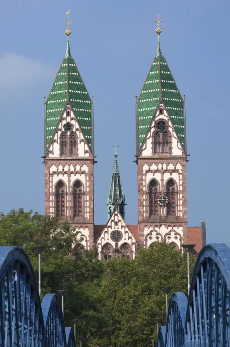 Framed Print : Herz Jesu-Kirche, or Sacred Heart Church, built in the style of Historicism, consecrated in 1897, Freiburg, Baden-Wurttemberg, Germany Framed Print : Herz Jesu-Kirche, or Sacred Heart Church, built in the style of Historicism, consecrated in 1897, Freiburg, Baden-Wurttemberg, Germany