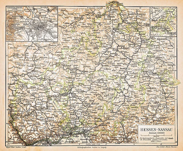 Hesse-Nassau Map Illustration