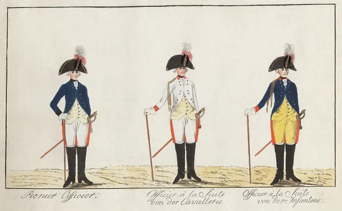 Framed Print : Hessian Officer's uniforms Framed Print : Hessian Officer's uniforms