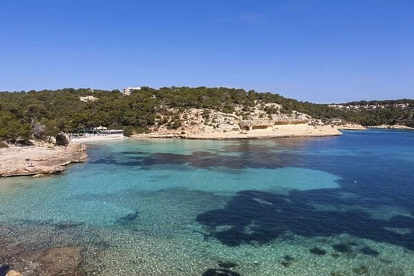 Hidden beach of Portals Vells, Three Finger Bay, Cala Portals Vells, Cala Mago, Majorca, Balearic Islands, Spain, Europe