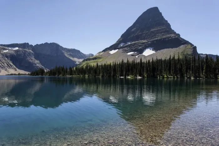 Framed Print : Hidden Lake with Bearhat Mountains, Glacier National Park, Montana, United States