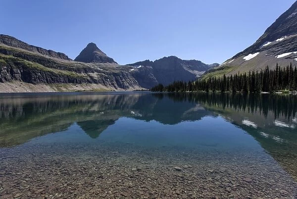 Hidden Lake with Reynolds Mountains, Glacier National Park, Montana, United States