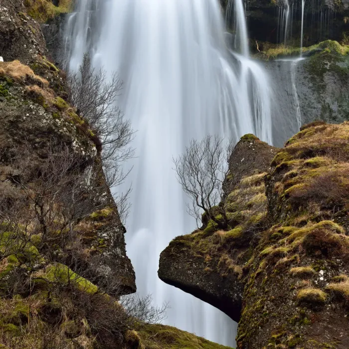 Framed Print : Hidden waterfall in iceland Framed Print : Hidden waterfall in iceland