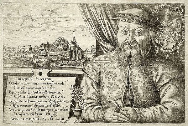 Hieronymus Schurstab, Mayor of Nuremberg, 1554, Bavaria, Germany, Historical, digitally restored reproduction from a 19th century original