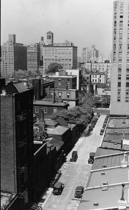 Framed Print : High-Angle Street In Greenwich Village Framed Print : High-Angle Street In Greenwich Village