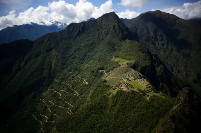 Framed Print : High angle view of Machu Picchu Framed Print : High angle view of Machu Picchu