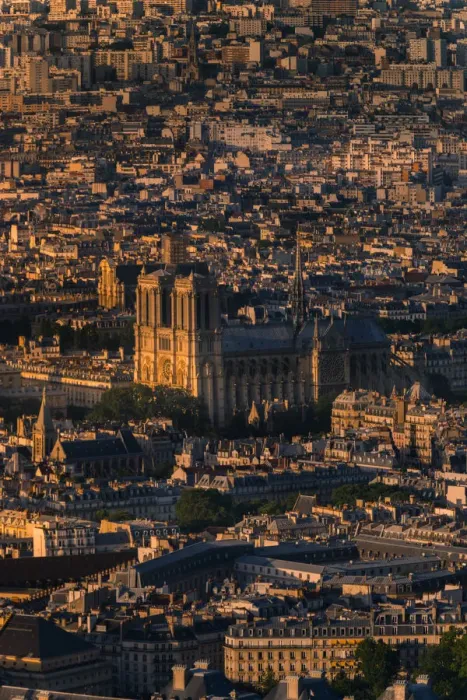 Framed Print : High angle view of Notre dame