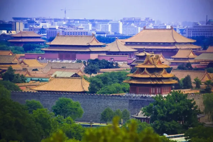 Framed Print : High angle view of a palace, Forbidden City, Beijing, China