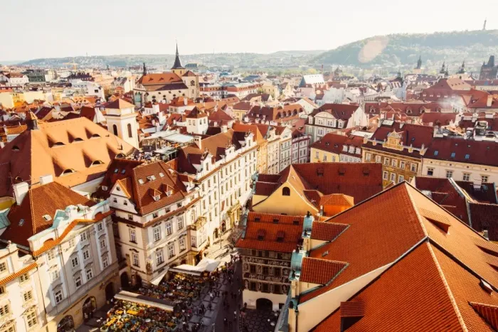 Framed Print : High angle view of Prague Old Town, Czech Republic Framed Print : High angle view of Prague Old Town, Czech Republic
