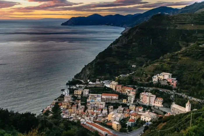 Framed Print : High-angle view on Riomaggiore village in Cinque Terre National Park, Liguria, Italy Framed Print : High-angle view on Riomaggiore village in Cinque Terre National Park, Liguria, Italy