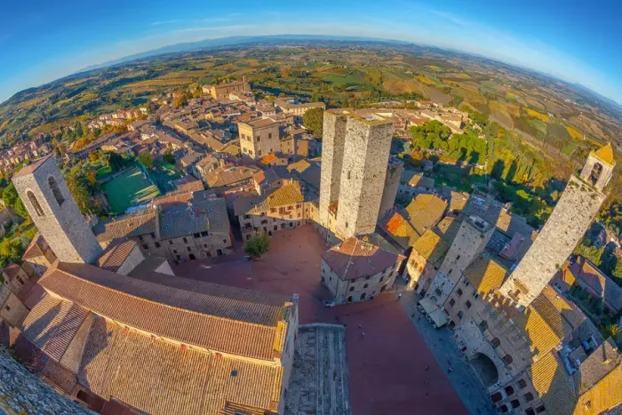 Framed Print : High angle view of San Gimignano, Tuscany, Italy Framed Print : High angle view of San Gimignano, Tuscany, Italy