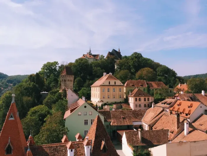 Framed Print : High angle view of Sighisoara, Transylvania Framed Print : High angle view of Sighisoara, Transylvania