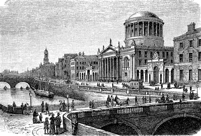 Framed Print : The four high courts, four courts, Dublin, Ireland, in 1860, Historic, digitally restored reproduction of an original 19th century original Framed Print : The four high courts, four courts, Dublin, Ireland, in 1860, Historic, digitally restored reproduction of an original 19th century original