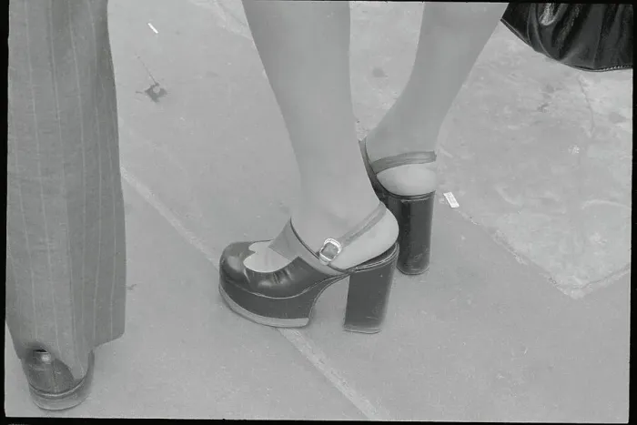 Framed Print : High Heeled Platform Shoes