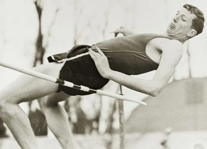 Framed Print : High Jumper Dick Fosbury Making Unconventional Jump Framed Print : High Jumper Dick Fosbury Making Unconventional Jump