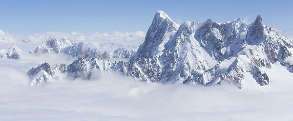 High mountain peaks of Chamonix