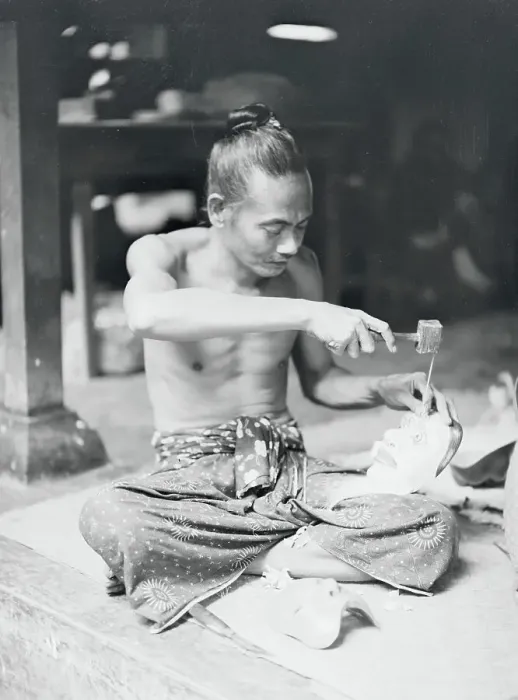 Framed Print : High Priest of Sanur Carving Mask