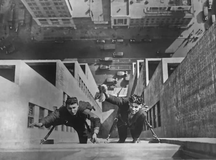 Framed Print : High Rise Window Cleaners Framed Print : High Rise Window Cleaners