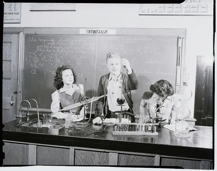 Framed Print : High School Students in Science Laboratory Framed Print : High School Students in Science Laboratory