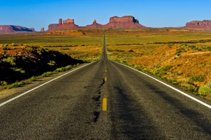 Framed Print : Highway through Monument Valley, Arizona, USA Framed Print : Highway through Monument Valley, Arizona, USA