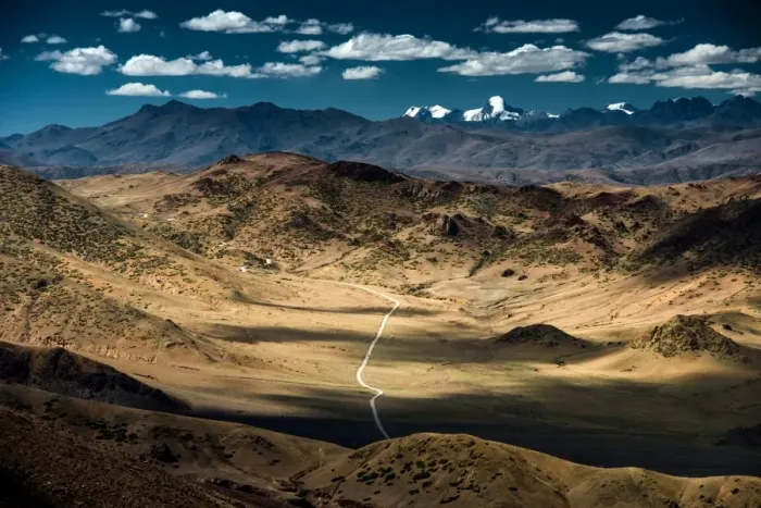 Framed Print : Highway at Tibetan plateau Framed Print : Highway at Tibetan plateau