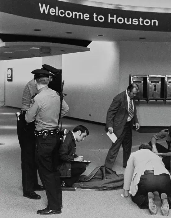 Framed Print : Hijacking At Houston Airport Framed Print : Hijacking At Houston Airport