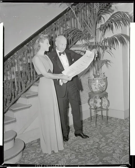 Framed Print : Hildegarde and Frank Crowninshield Looking at Award Framed Print : Hildegarde and Frank Crowninshield Looking at Award