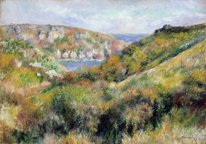 Framed Print : Hills Around The Bay Of Moulin Huet Framed Print : Hills Around The Bay Of Moulin Huet