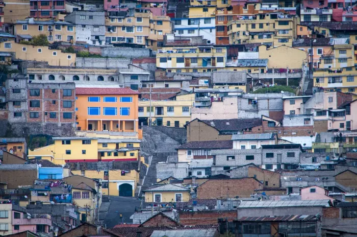 Framed Print : A Hillside View of Urban Quito Framed Print : A Hillside View of Urban Quito