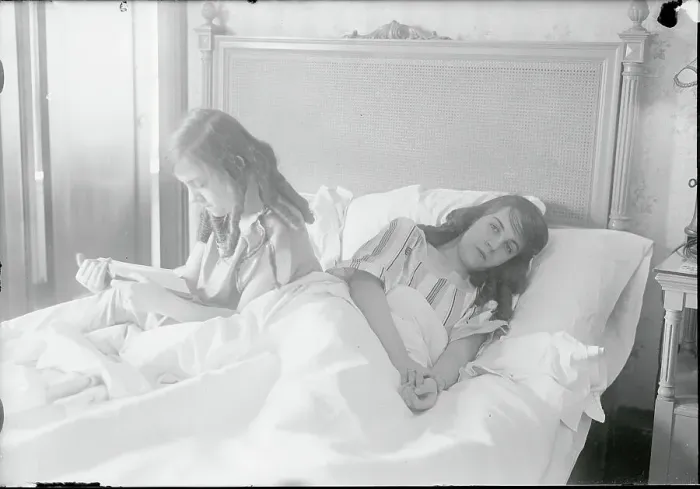 Framed Print : Hilton Sister Resting Due to Illness Framed Print : Hilton Sister Resting Due to Illness