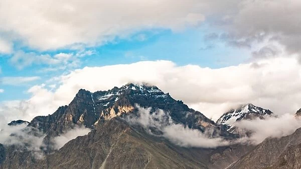 Himalaya range in summer in jispa Himachal Pradesh india