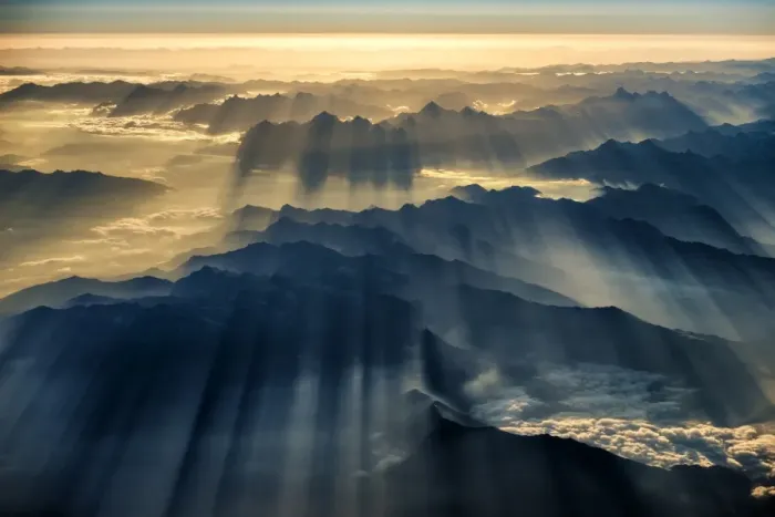 Framed Print : Himalaya range and sunray Framed Print : Himalaya range and sunray