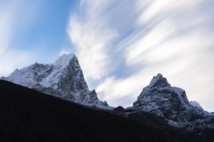 Framed Print : Top of Himalayan mountain range with cloudy movement Framed Print : Top of Himalayan mountain range with cloudy movement