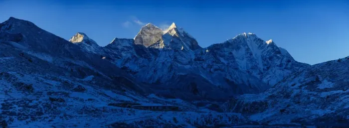 Framed Print : Top of himalayan mountain range with sunrise Framed Print : Top of himalayan mountain range with sunrise