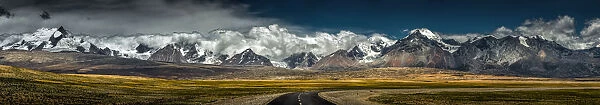 Himalayas range with road