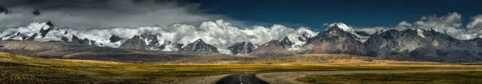 Framed Print : Himalayas range with road