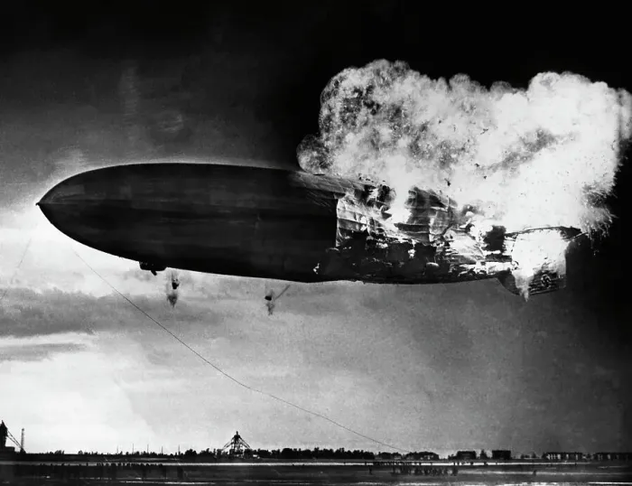 Framed Print : Hindenburg Explosion Framed Print : Hindenburg Explosion