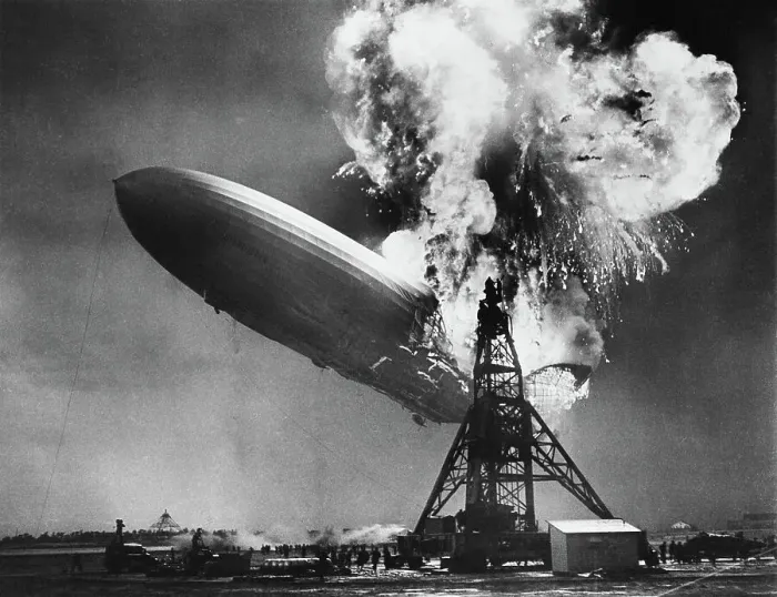 Framed Print : Hindenburg Explosion Framed Print : Hindenburg Explosion