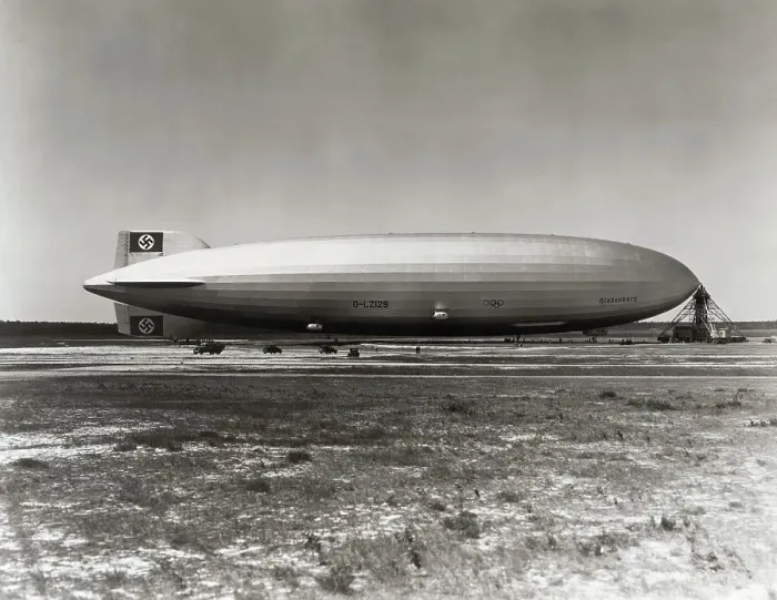 Framed Print : Hindenburg on Mast