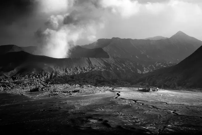 Framed Print : Hindu temple at the foot of MT. Bromo, Indonesia