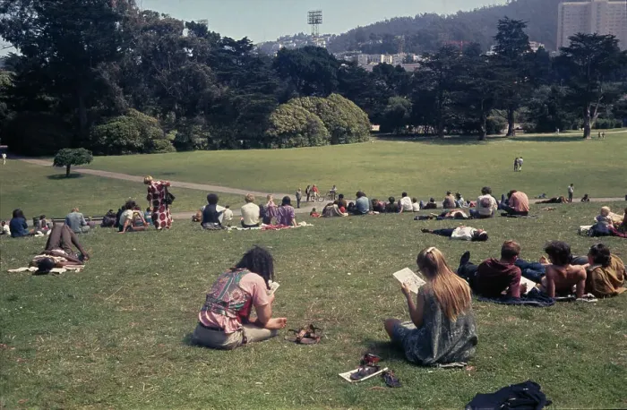 Framed Print : Hippies In Golden Gate Park Framed Print : Hippies In Golden Gate Park