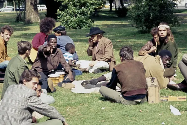 Hippies in Golden Gate Park Print, San Francisco, 1967. Art Prints
