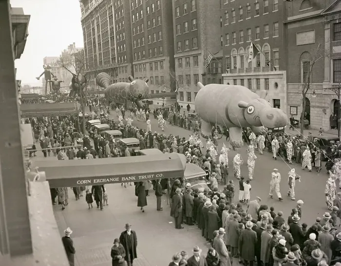 Framed Print : Hippo Balloon in Macy's Thanksgiving Parade Framed Print : Hippo Balloon in Macy's Thanksgiving Parade