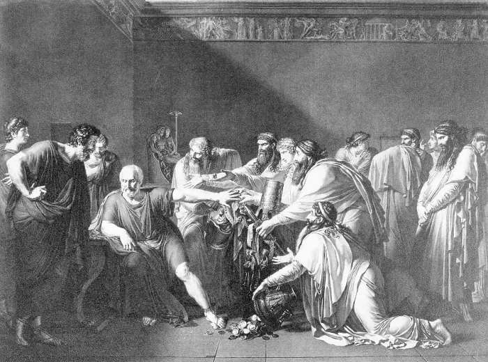 Framed Print : Hippocrates Resisting Offers from King of Persia Framed Print : Hippocrates Resisting Offers from King of Persia