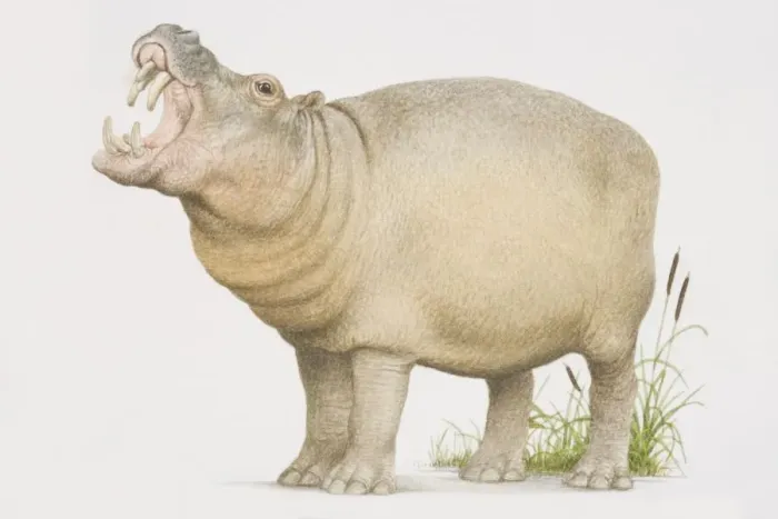 Framed Print : Hippopotamus (hippopotamus amphibius) opening its mouth in a yawn, side view Framed Print : Hippopotamus (hippopotamus amphibius) opening its mouth in a yawn, side view