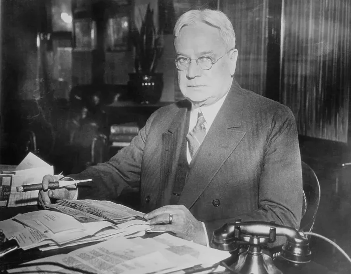 Framed Print : Hiram Johnson Seated at His Desk Framed Print : Hiram Johnson Seated at His Desk