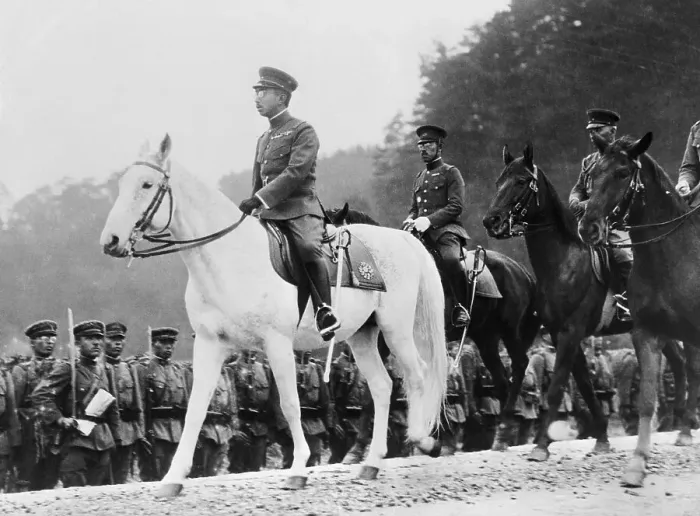 Framed Print : Hirohito Riding On Horse Framed Print : Hirohito Riding On Horse