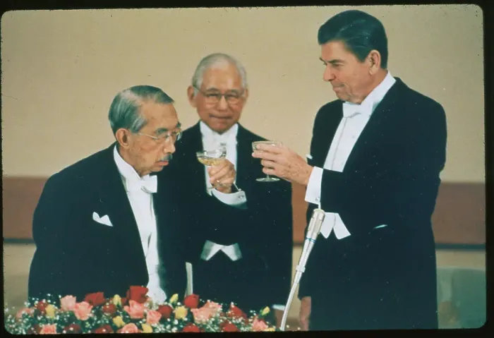 Framed Print : Hirohito Toasting Ronald Reagan Framed Print : Hirohito Toasting Ronald Reagan