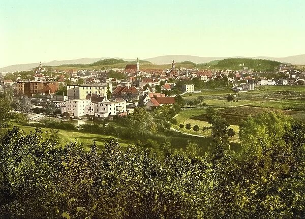 Hirschberg im Riesengebirge, formerly Germany, today Jelenia Gora in Poland, Germany, Historic, photochrome print from the 1890s